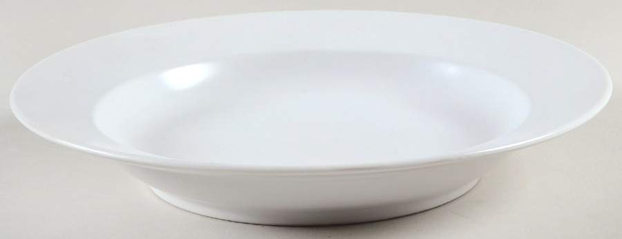Pearl White (Rim) Large Rim Soup Bowl by Noritake-1