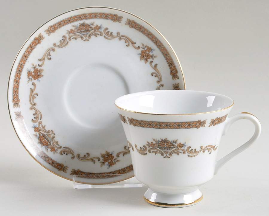 Tudor Footed Cup & Saucer Set by Norleans-1