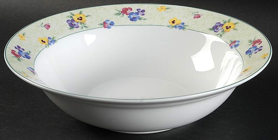 Pansies 9" Round Vegetable Bowl by Nikko-1