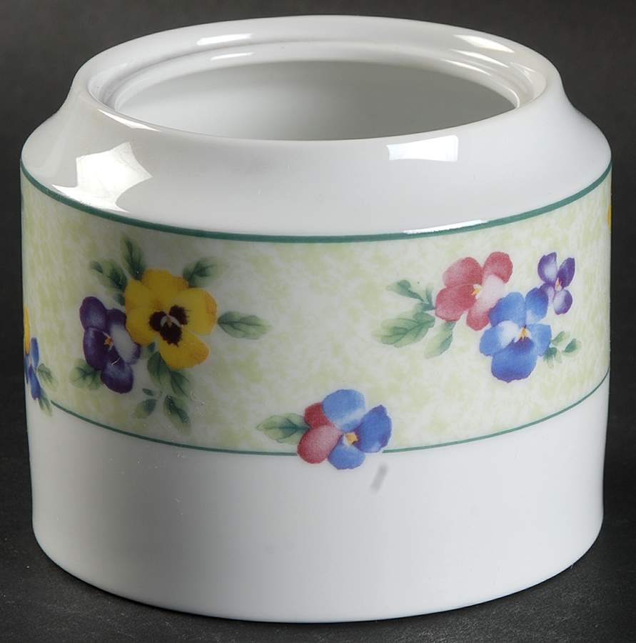 Pansies Sugar Bowl No Lid by Nikko-1