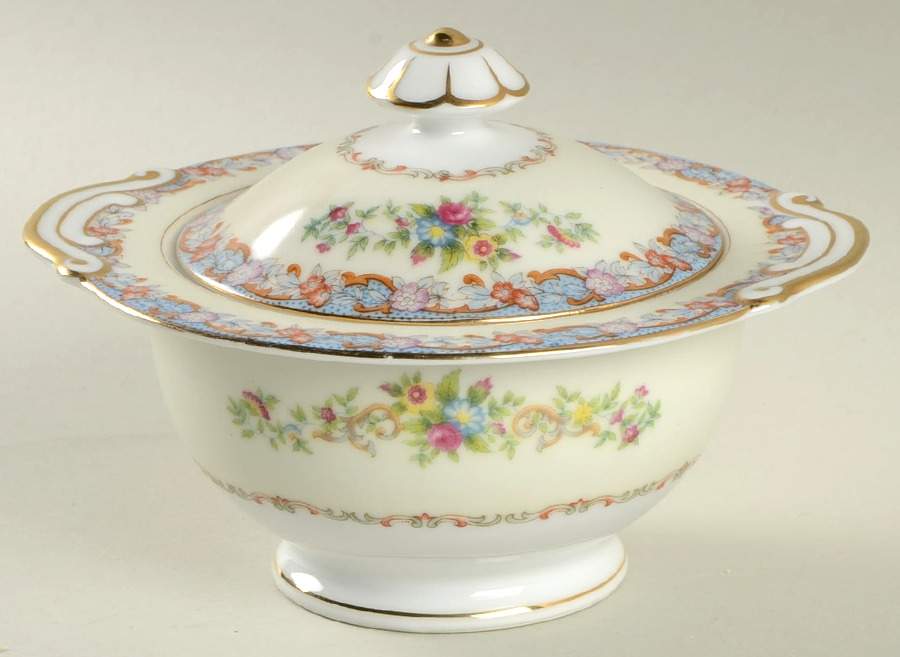 St Joan Sugar Bowl & Lid by National China-1
