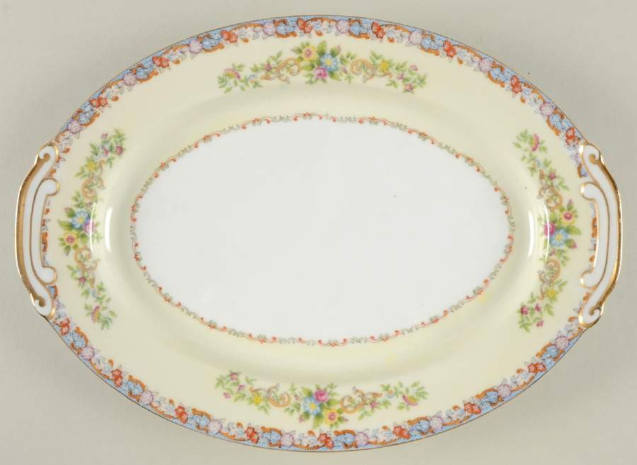 St Joan 12" Oval Serving Platter by National China-1