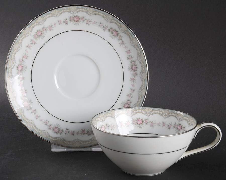 Glenwood (5770M) Flat Cup & Saucer Set by Noritake-1