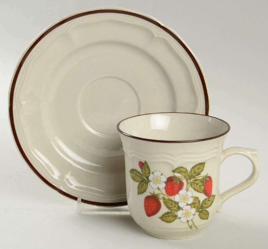 Summertime Flat Cup & Saucer Set by Newcor-1