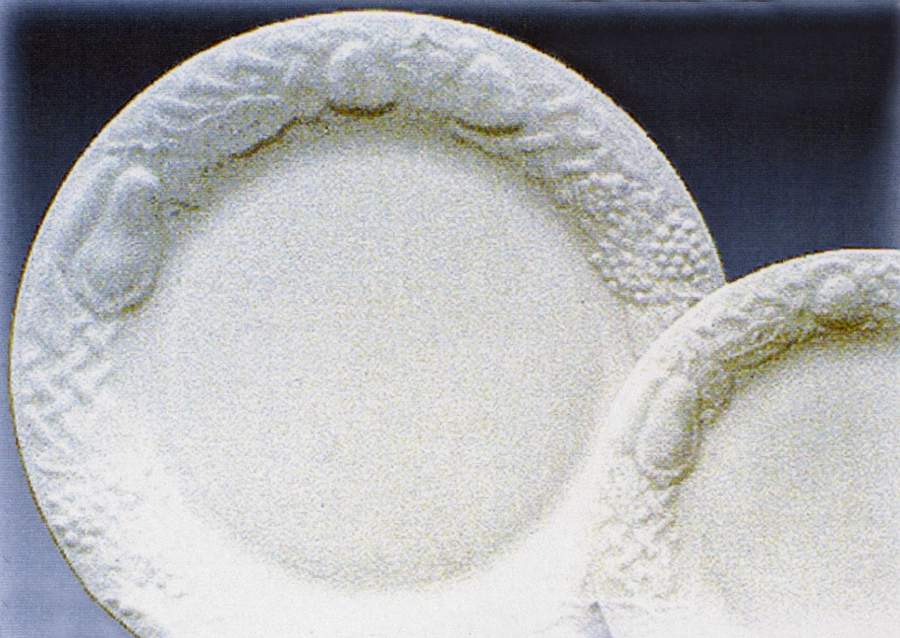 Embossed Fruit White Dinner Plate by Newcor-1