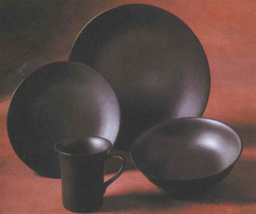 Capri Black Dinner Plate by Newcor-1