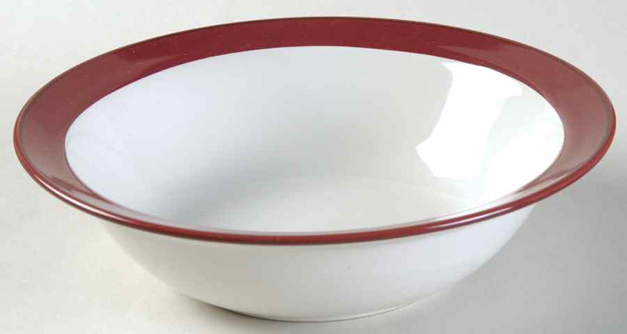Decor Basics Red Rim Cereal Bowl by Newcor-1
