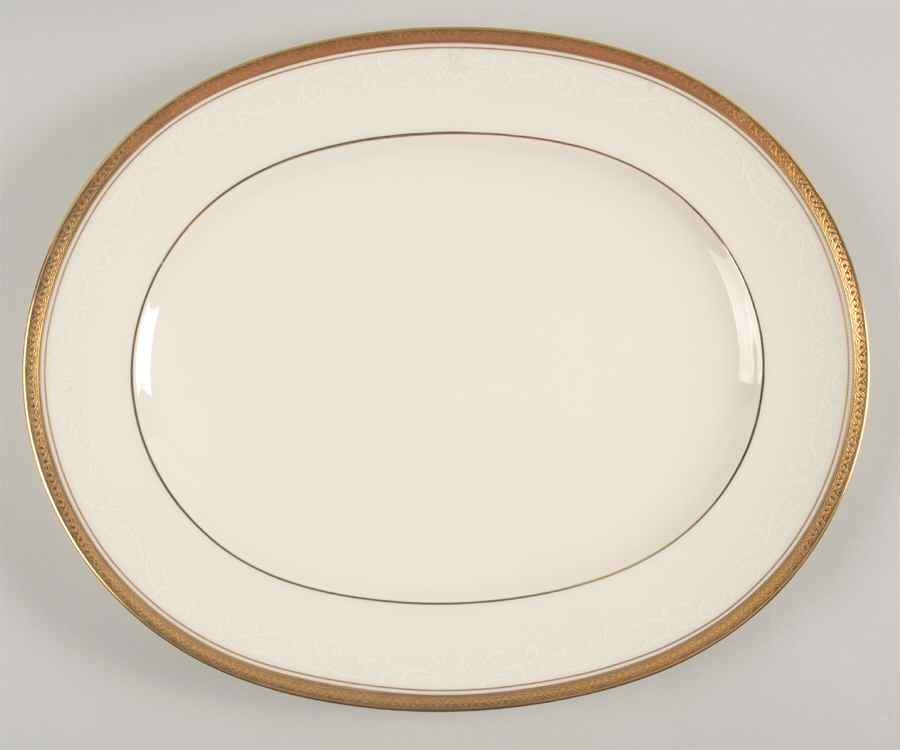 Ardmore Gold 15" Oval Serving Platter by Noritake-1