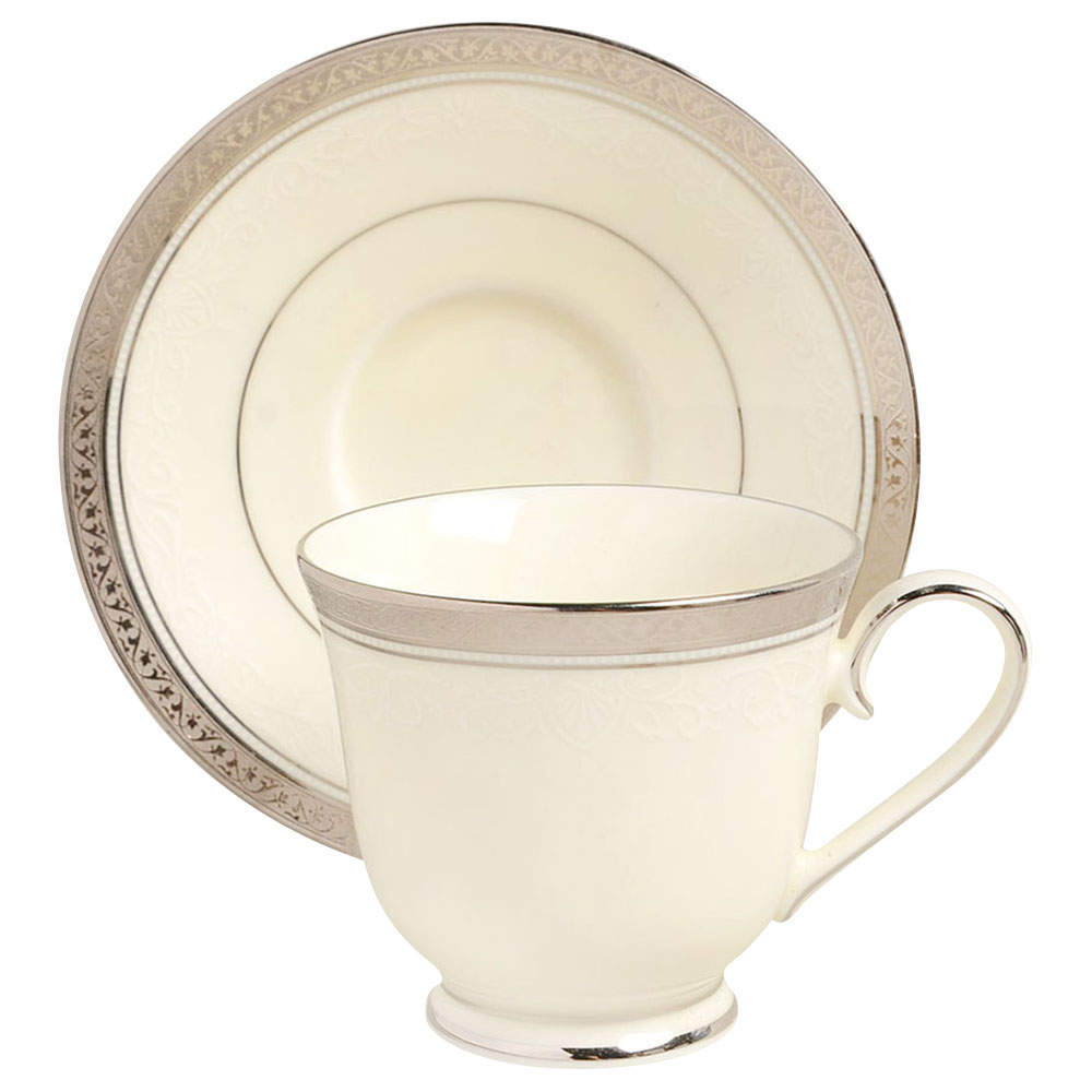 Ardmore Platinum Footed Cup & Saucer Set by Noritake-1