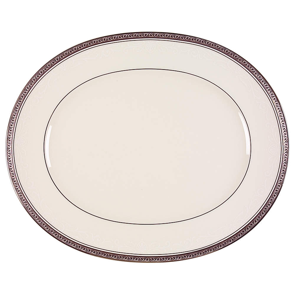 Ardmore Platinum 13" Oval Serving Platter by Noritake-1