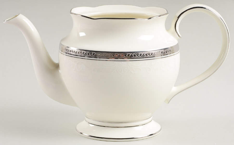 Ardmore Platinum Teapot No Lid by Noritake-1