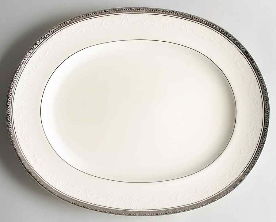 Ardmore Platinum 15" Oval Serving Platter by Noritake-1