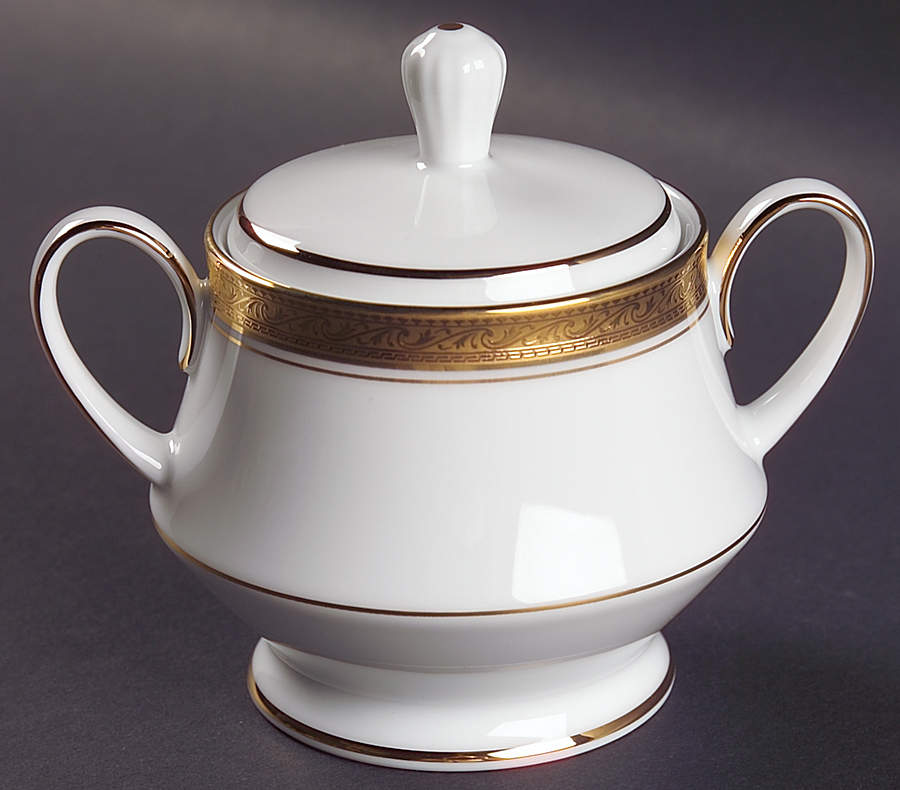 Crestwood Gold Sugar Bowl & Lid by Noritake-1