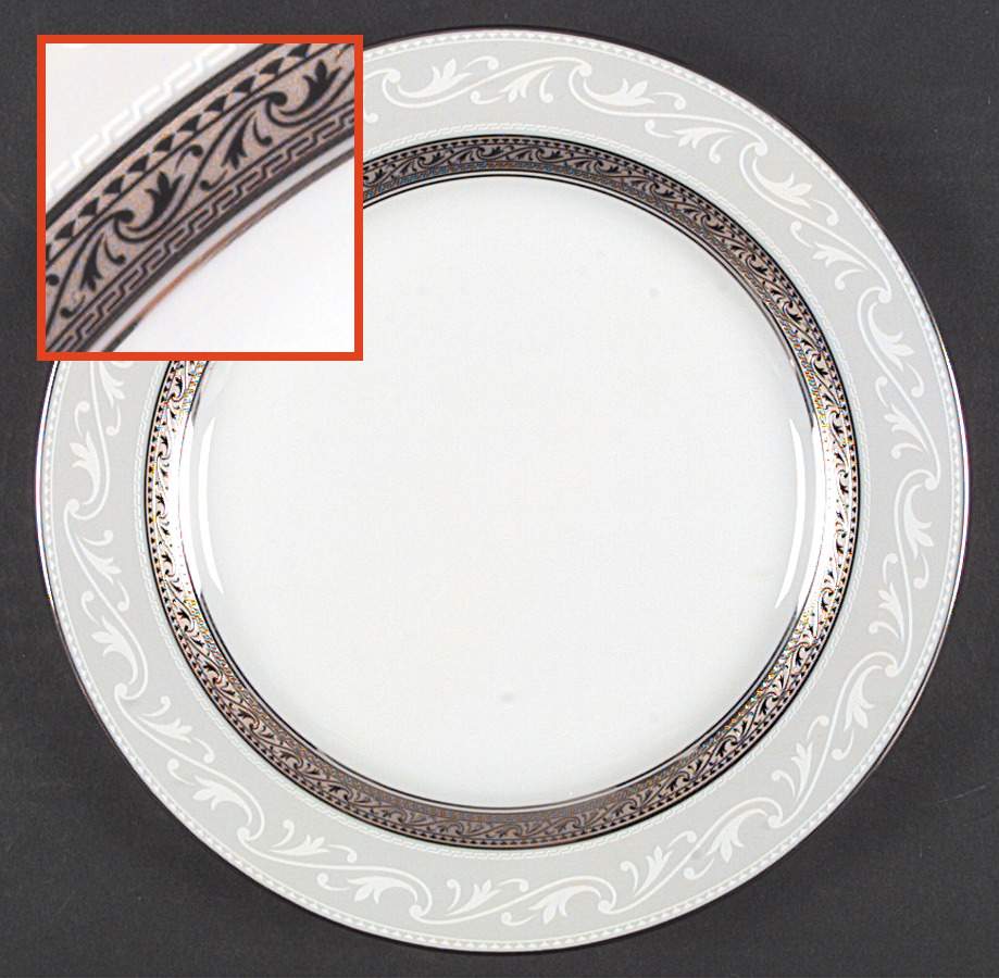 Crestwood Platinum Accent Luncheon Plate by Noritake-1