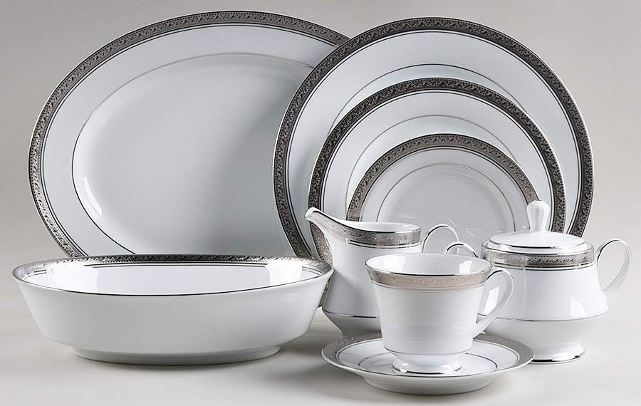 Crestwood Platinum 45 Piece Starter Set by Noritake-1