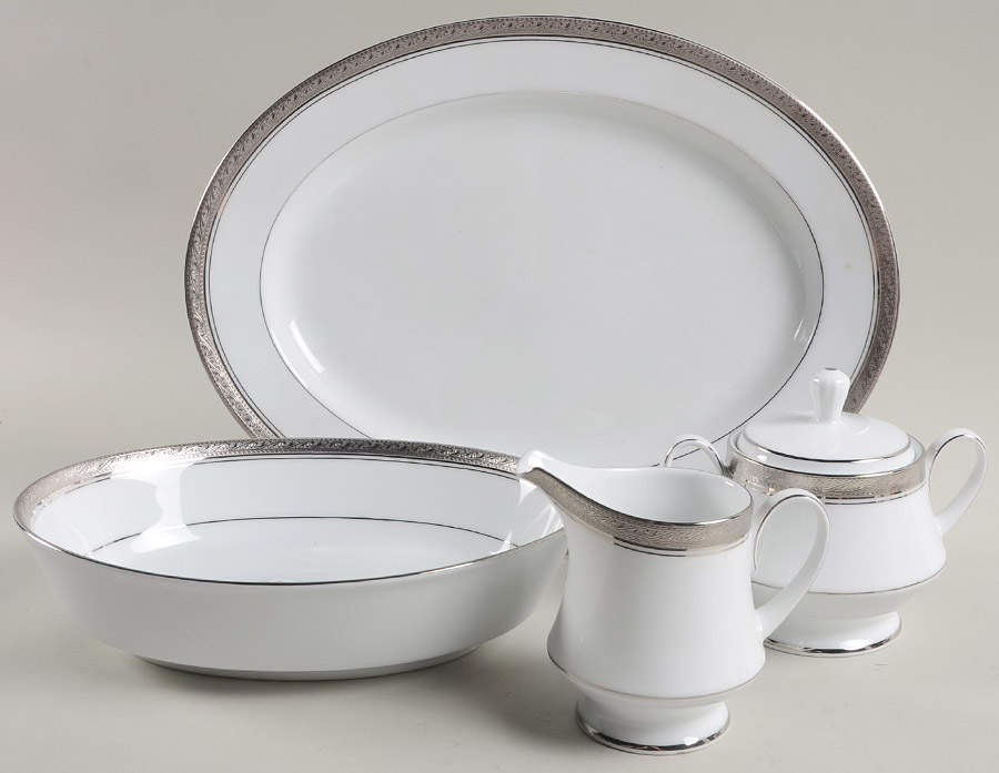 Crestwood Platinum 5 Piece Hostess Set by Noritake-1