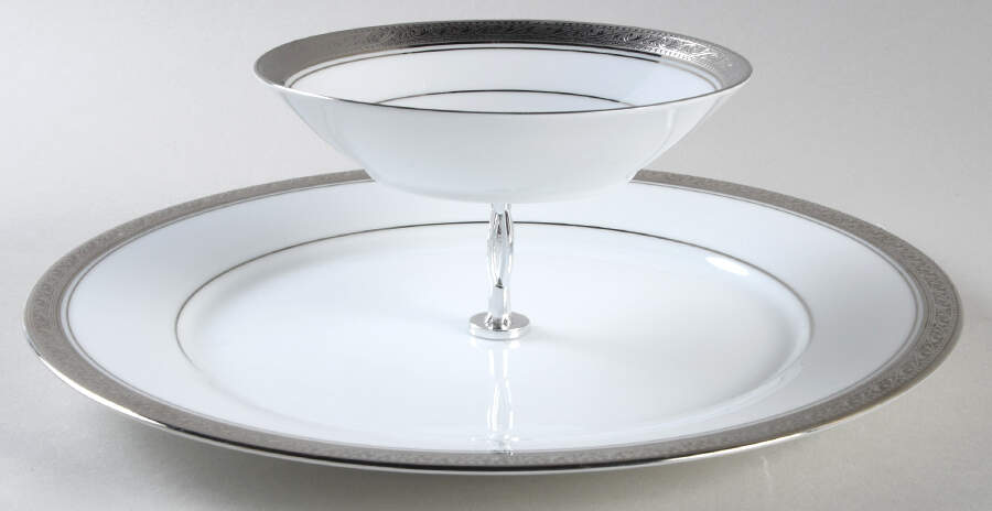 Crestwood Platinum 3 1/4"-3 7/8" Chip & Dip/Veg Set 2 Pce (DP/FR) HC by Noritake-1