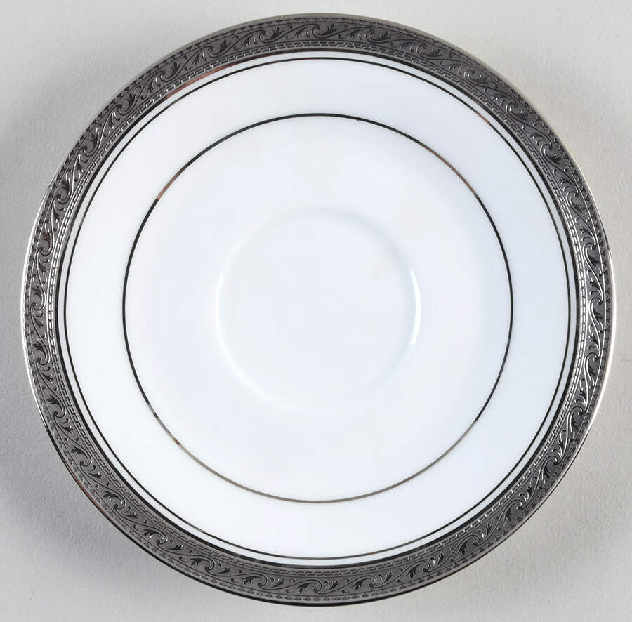 Crestwood Platinum Saucer by Noritake-1