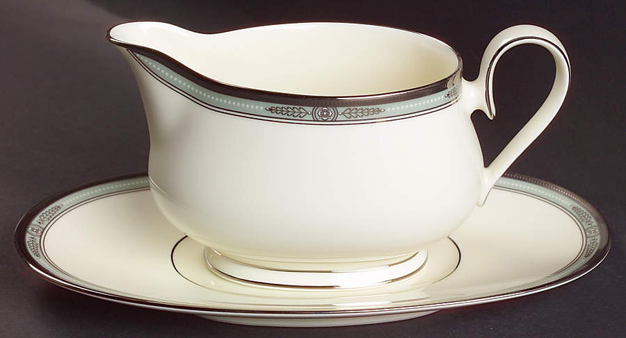 Fullerton Gravy Boat & Underplate (Relish/Butter) by Noritake-1