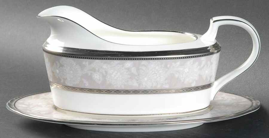 Jefferson Court Gravy Boat & Underplate (Relish/Butter) by Noritake-1