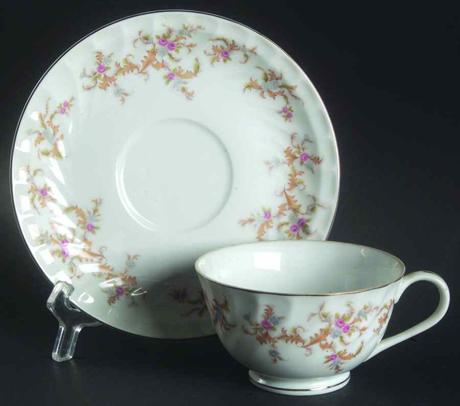 Windsong Flat Cup & Saucer Set by Norleans-1