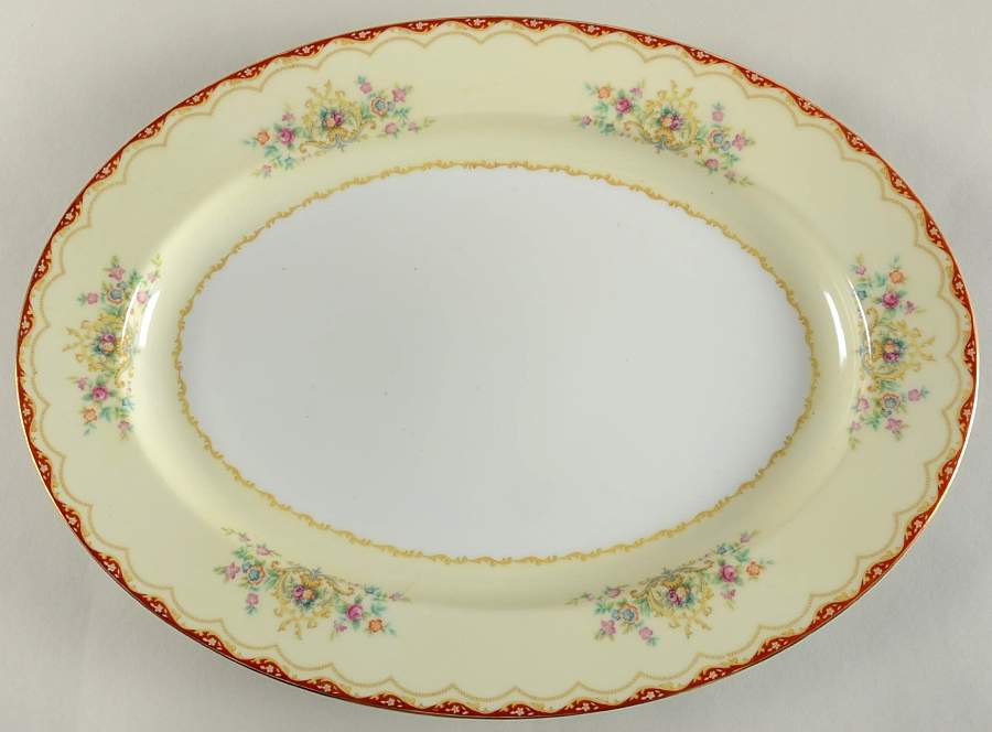 NAT29 16" Oval Serving Platter by National China-1