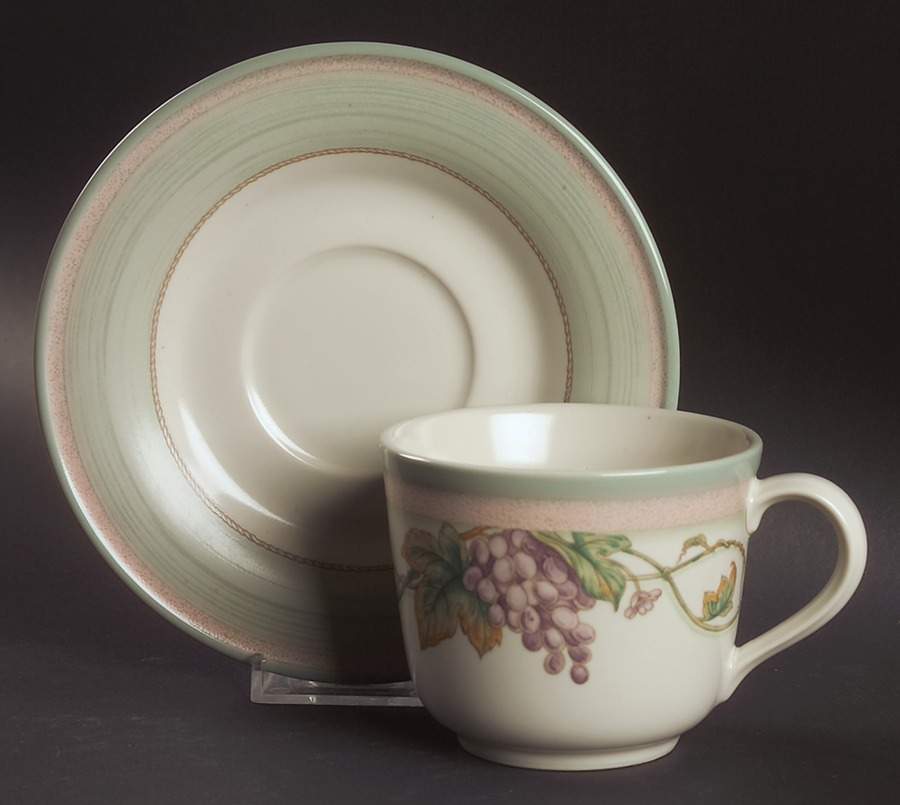 Napa Vines Flat Cup & Saucer Set by Noritake-1