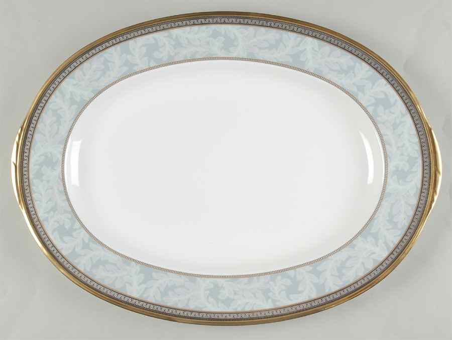 Neptune Gold 16" Oval Serving Platter by Noritake-1