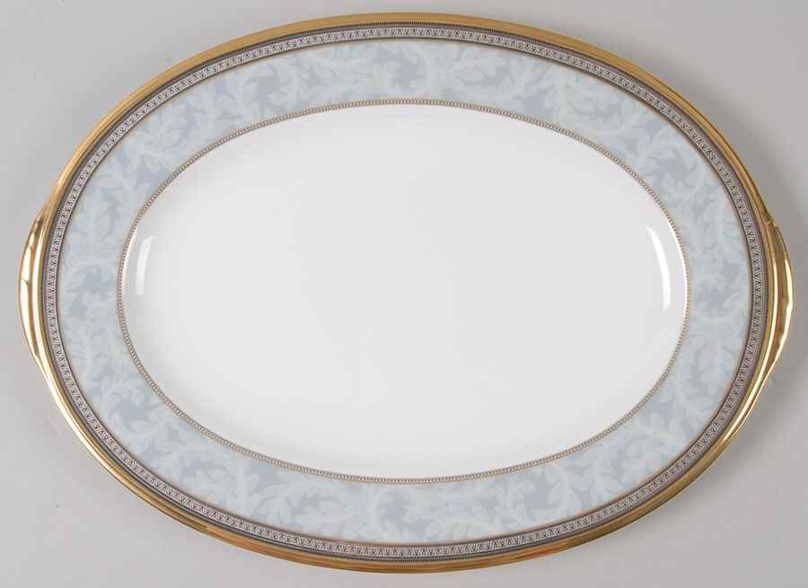 Neptune Gold 12" Oval Serving Platter by Noritake-1