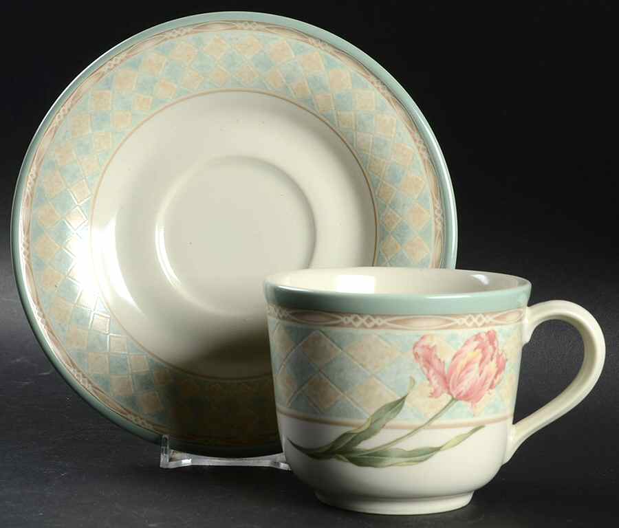 Paradise Valley Flat Cup & Saucer Set by Noritake-1