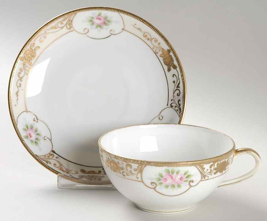 N1344 Flat Cup & Saucer Set by Noritake-1