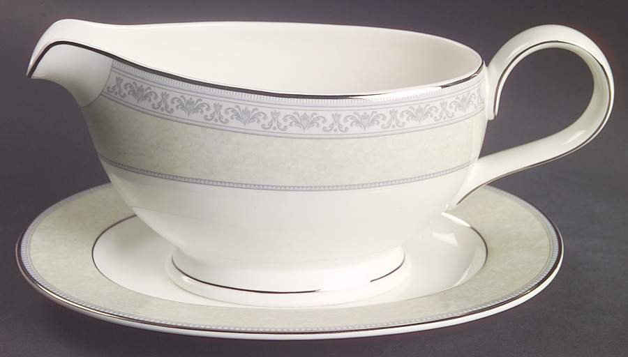 Sanderville Gravy Boat & Underplate (Relish/Butter) by Noritake-1