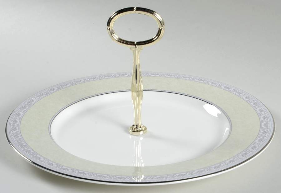 Sanderville Round Serving Plate with Handle (DP) by Noritake-1