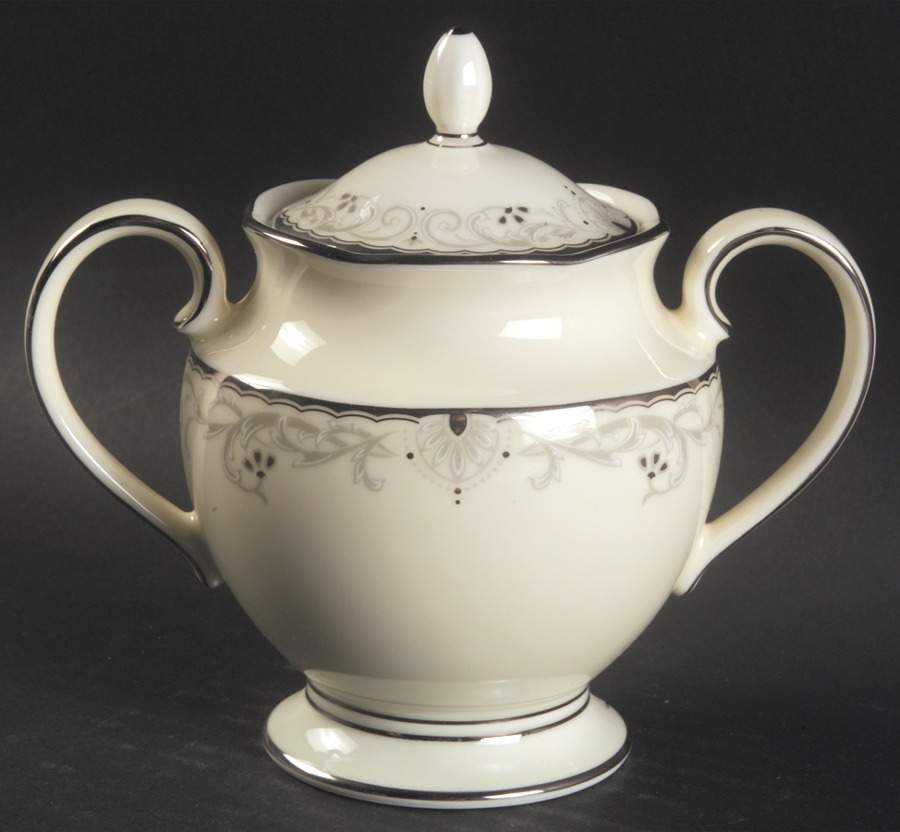 Venetian Scroll Sugar Bowl & Lid by Noritake-1