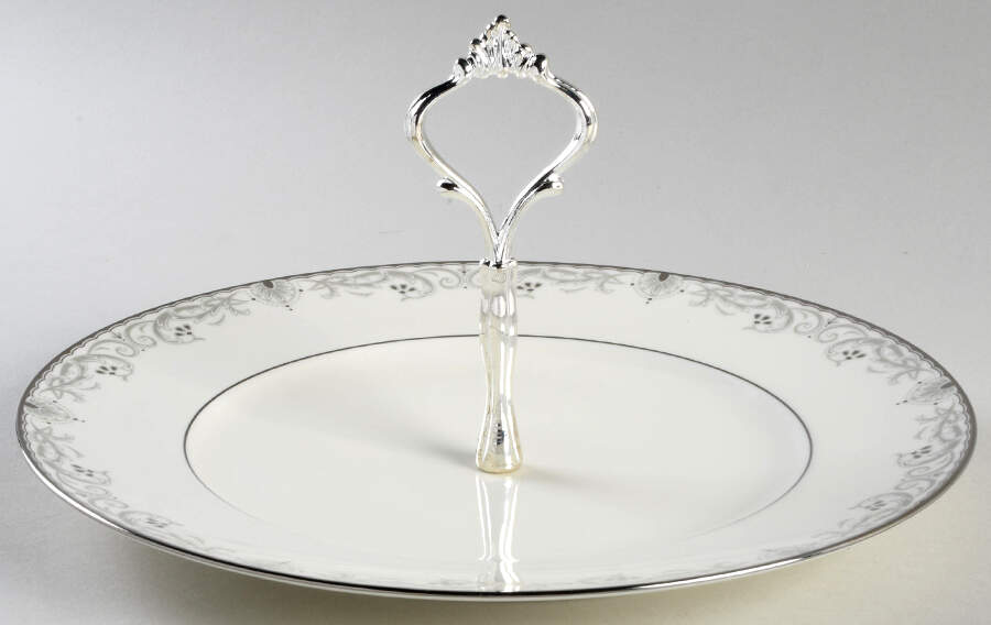 Venetian Scroll Round Serving Plate with Handle (DP) by Noritake-1