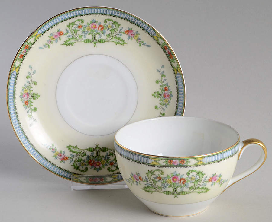 N1386 Flat Cup & Saucer Set by Noritake-1