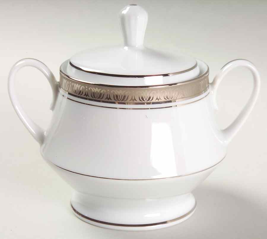 Legacy Platinum Sugar Bowl & Lid by Noritake-1