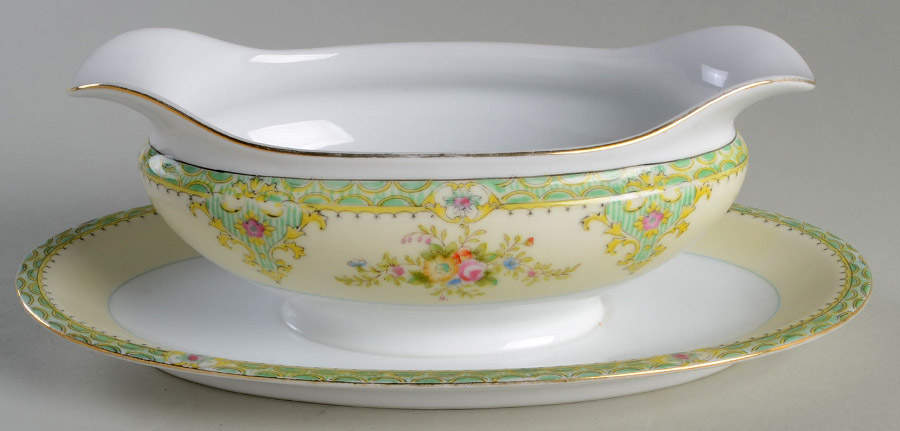 N1408 Gravy Boat with Attached Underplate by Noritake-1