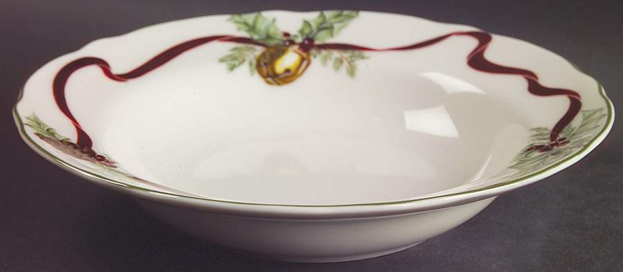 Holly Bells Rim Soup Bowl by Noble Excellence-1