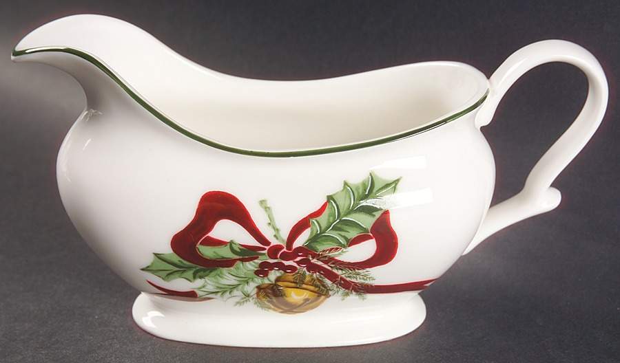 Holly Bells Gravy Boat by Noble Excellence-1