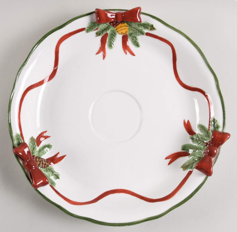 Holly Bells Chip Bowl/Plate for Chip & Dip Set by Noble Excellence-1