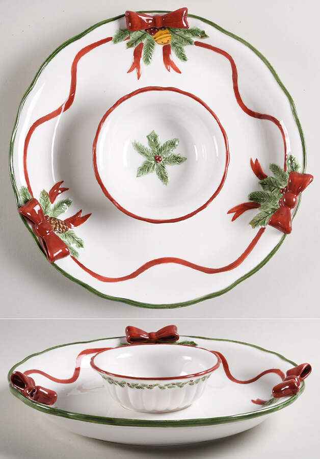 Holly Bells (2 Piece) Chip & Dip Set by Noble Excellence-1