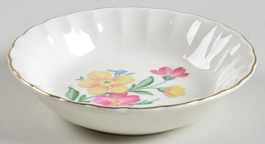 Golden Floral Fruit/Dessert (Sauce) Bowl by Nasco China (USA)-1