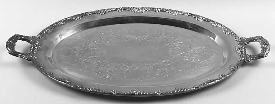King Edward (Silverplate, Hollowware) 19" Footed Waiter Tray by National Silver Co-1