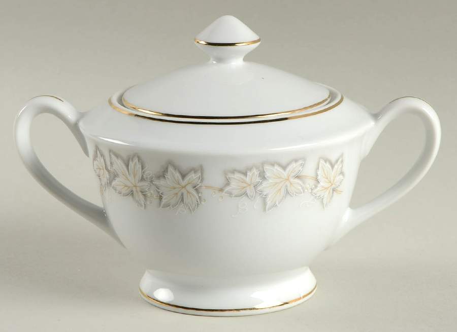 Aspen Sugar Bowl & Lid by Nasco (Japan)-1