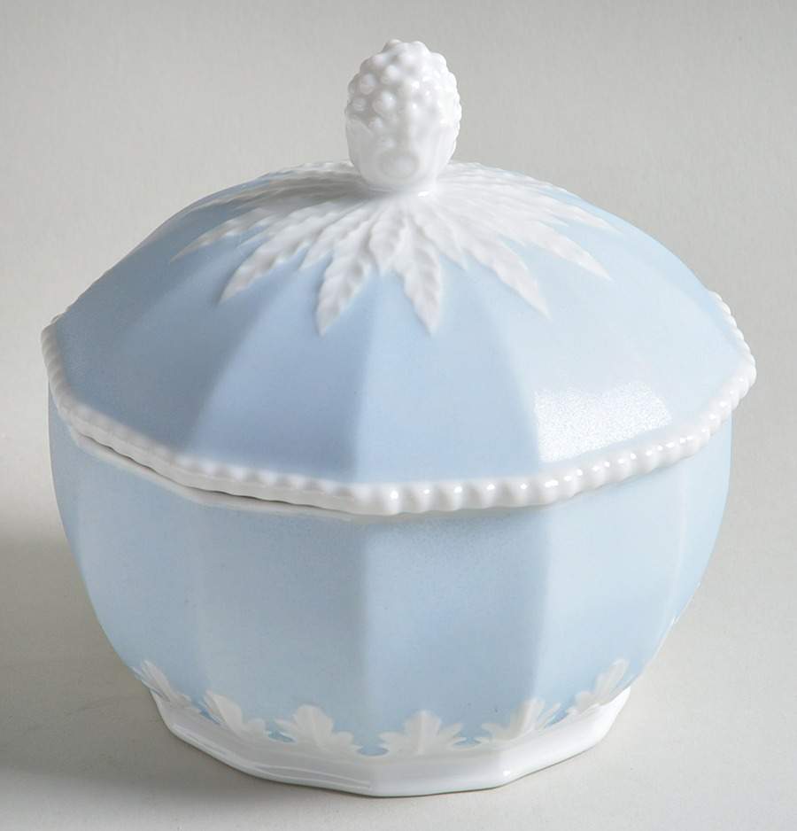 Perl Blue Sugar Bowl & Lid by Nymphenburg-1