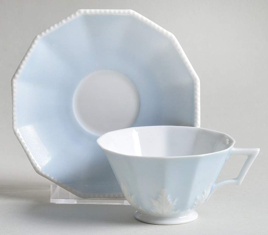Perl Blue Footed Demitasse Cup & Saucer Set by Nymphenburg-1