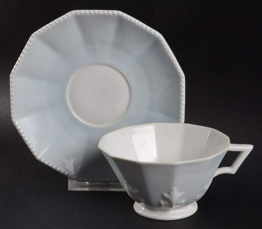 Perl Blue Footed Cup & Saucer Set by Nymphenburg-1
