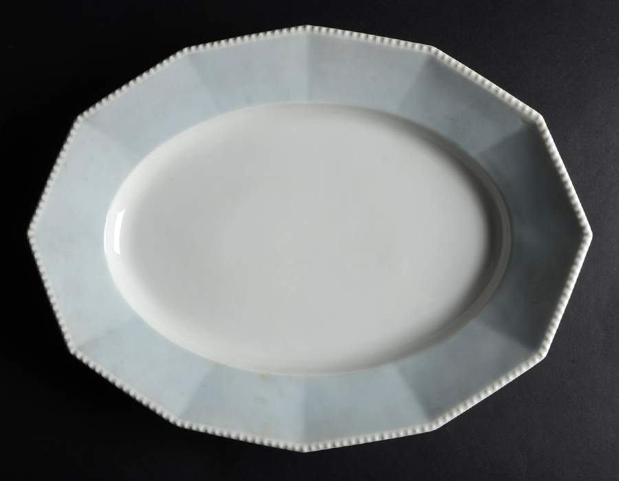Perl Blue 17" Oval Serving Platter by Nymphenburg-1