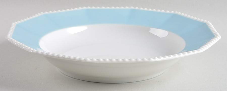 Perl Blue Rim Soup Bowl by Nymphenburg-1
